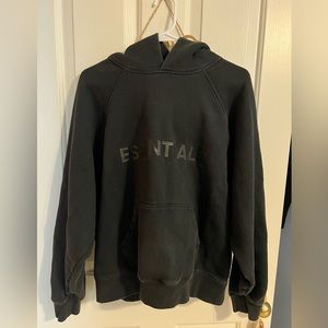Black fear of god essential hoodie
